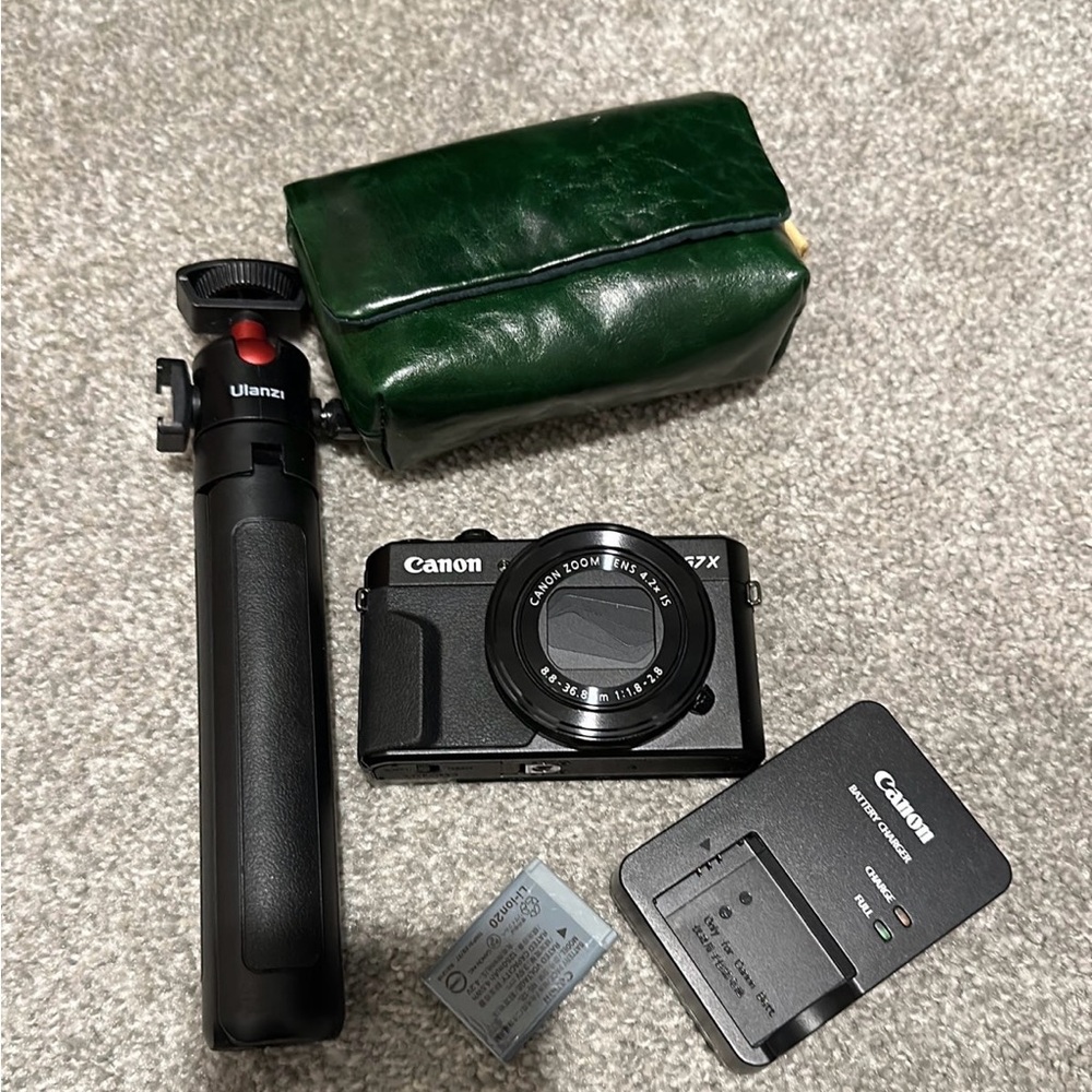 Canon G7X mark ii  with Green Case